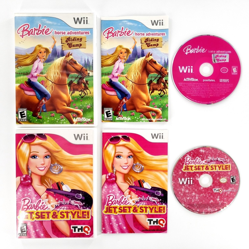 Barbie Horse Adventures: Riding Camp & Jet, Set & Style Nintendo Wii Complete